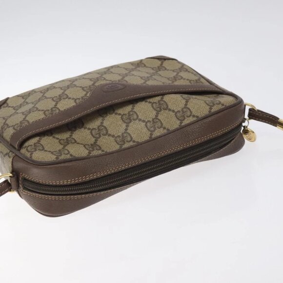 GUCCI GG Supreme Shoulder Bag PVC Beige Gold Auth - Picture 2 of 15